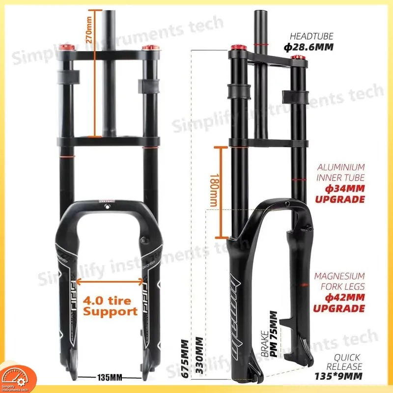 20x4.0 Bike Air Suspension Fro - Mtb Fork Air 评论和价格