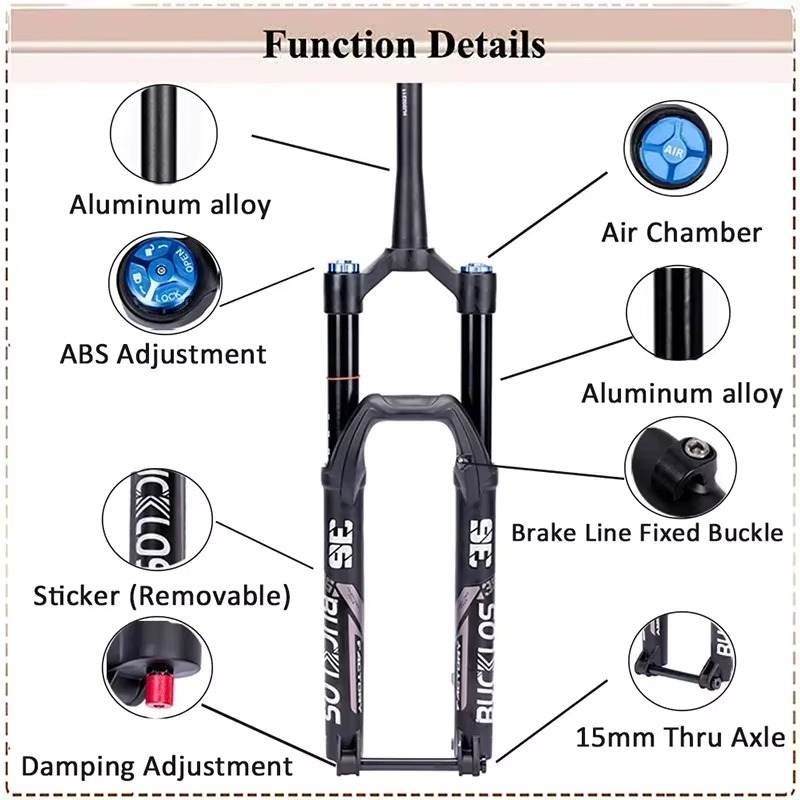 BUCKLOS 27.5/29 Inch MTB Air S - Mtb Fork Air 评论和价格