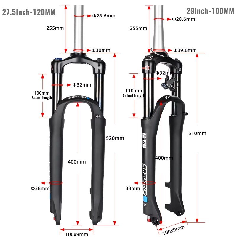 SR SUNTOUR X1 MTB Air Suspensi - Mtb Fork Air 评论和价格