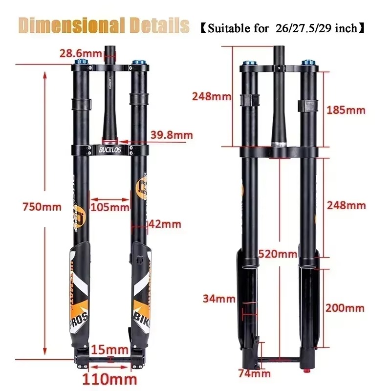 BUCKLOS Inverted Air Spring Fo - Mtb Fork Air 评论和价格