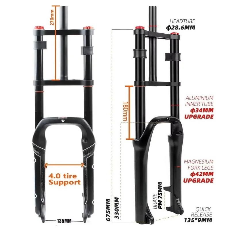 20x4.0 Bike Air Suspension Fro - Mtb Fork Air 评论和价格